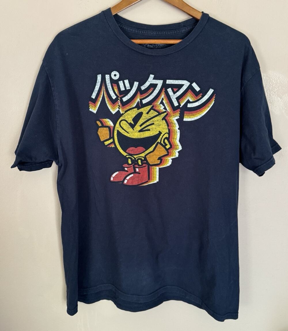 Pac-Man Video Game Black T Shirt XL